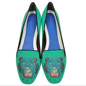 Kenzo flats, padded footbed, tiger loafer 🐯